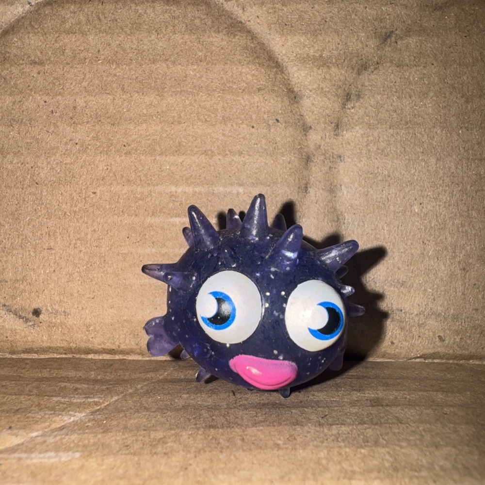 Moshi Monsters Blurp the bubble fish purple sparklly Rare Moshlings Figure